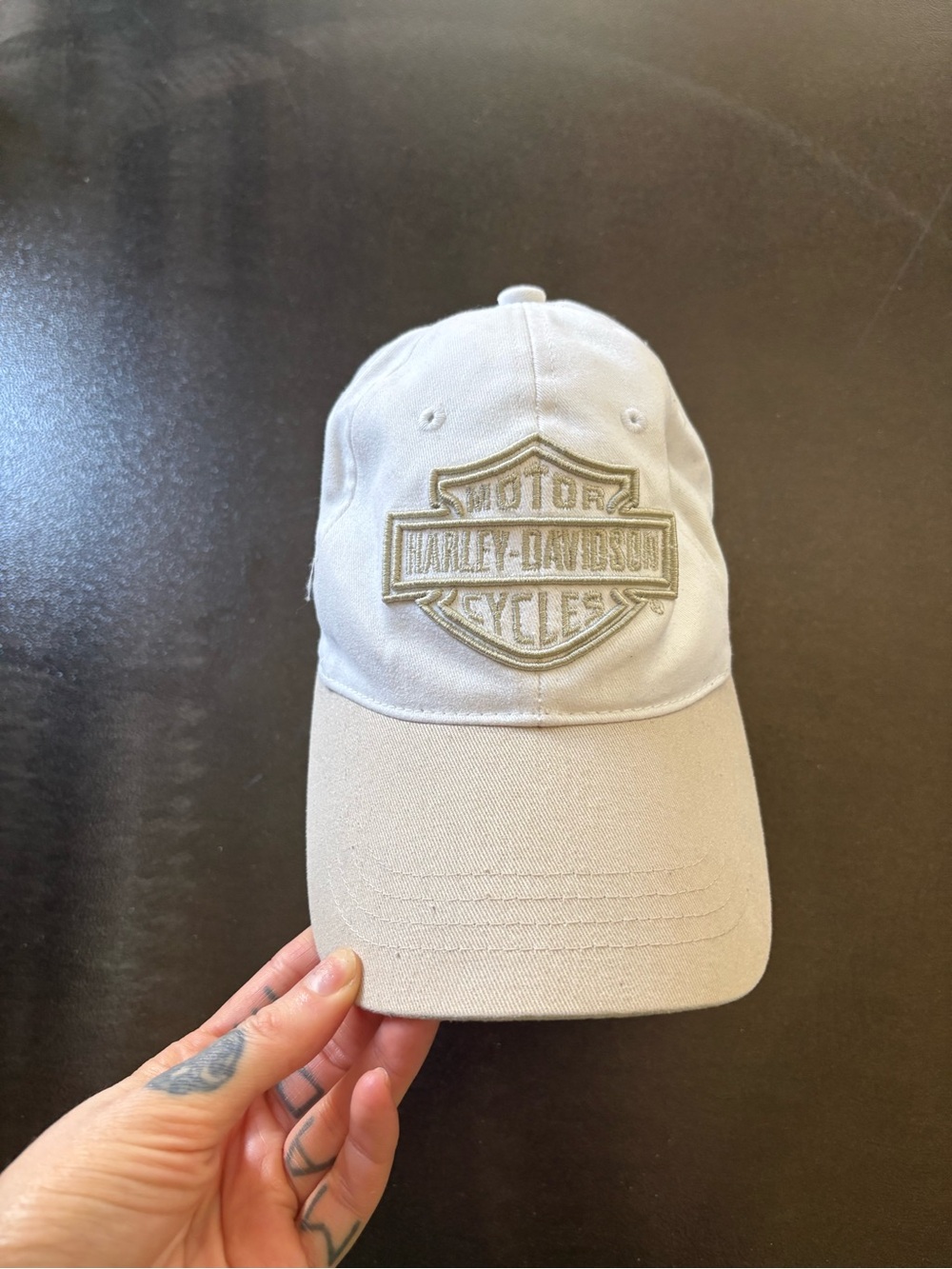 Harley-Davidson Cream Logo Patch Cap